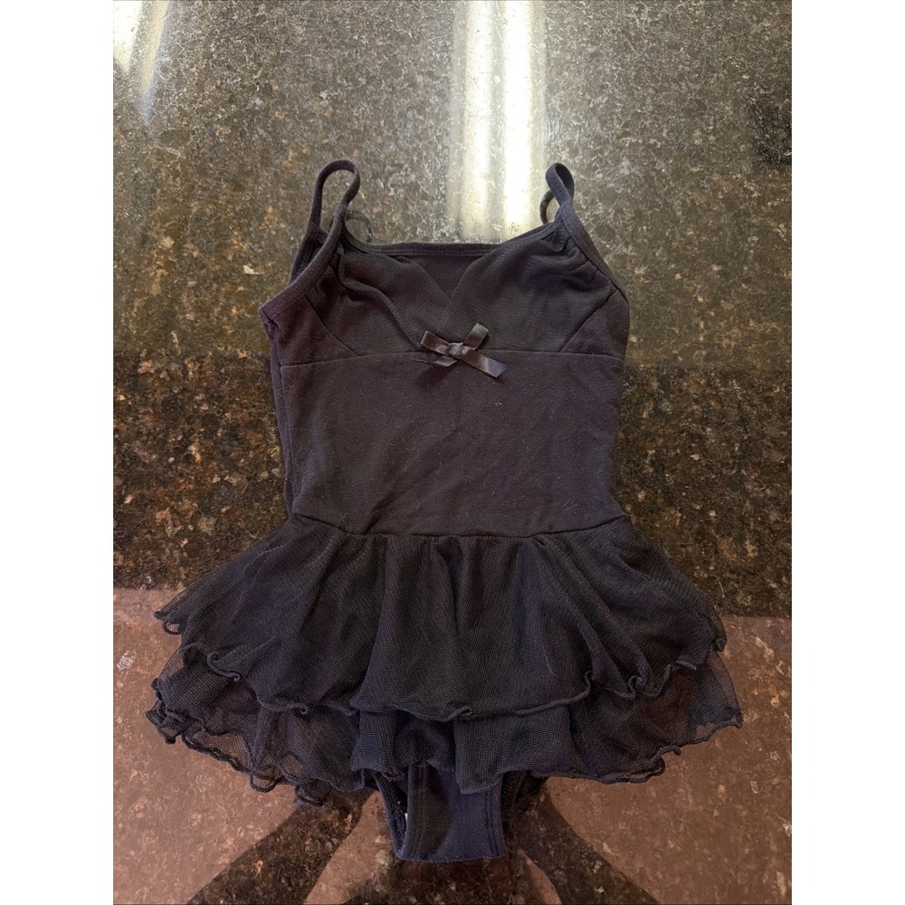 Freestyle By Danskin Black Lace Skirted Leotard Sz 4/5 Ballet Jazz Dance Leo